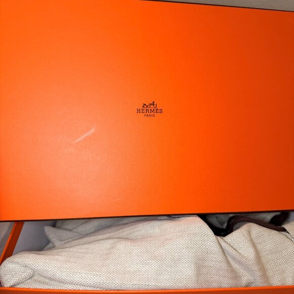 AUTHENTIC HERMES- Chypre Sandal Blue Cameo Vert Celadon Green Strap Slide - Picture 4 of 16